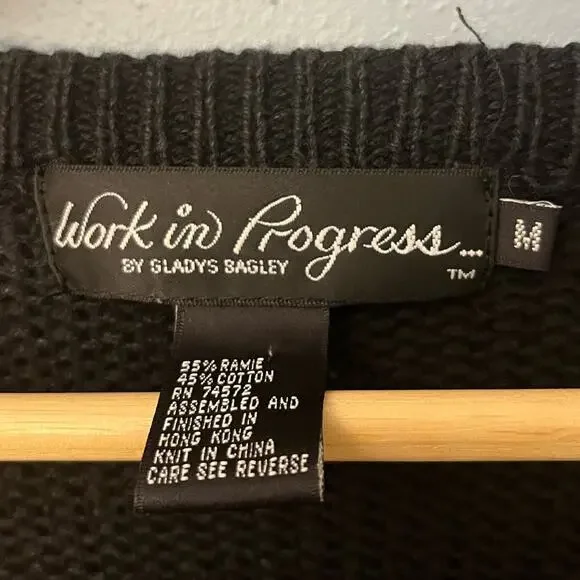 Vintage Work in Progress Christmas Cardigan - Picture 2 of 6